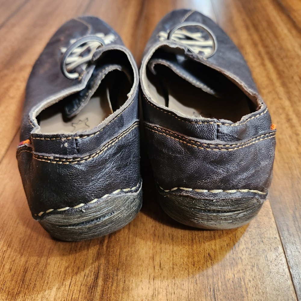 Lady Comfort‎ Layla Dark Brown Leather Oxford Shoes Bungee Lace Womens 38 - Picture 2 of 6